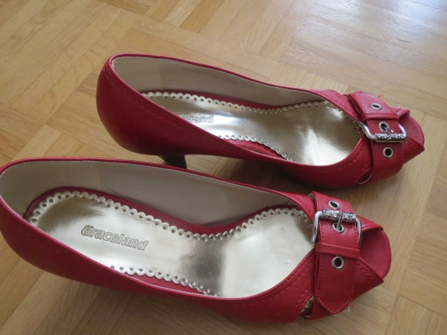Schuhe,Peeptoe, Gr.37, rot