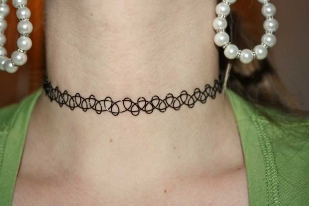 Retro, Vintage, 90s, 90er Tattoo Kette Set Ring Armband & Kette