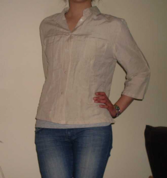 naturfarbene bluse