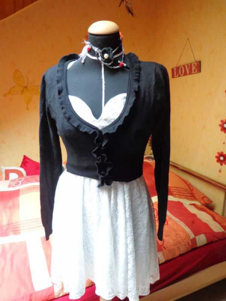 Rüschen-Bolero Lolita Gothic Wolle Kaschmir