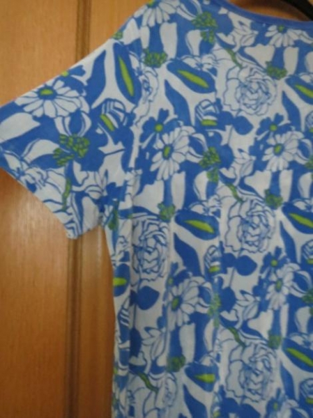 2-Teile, Rock und Shirt, Gr.42/M, blau-gelb