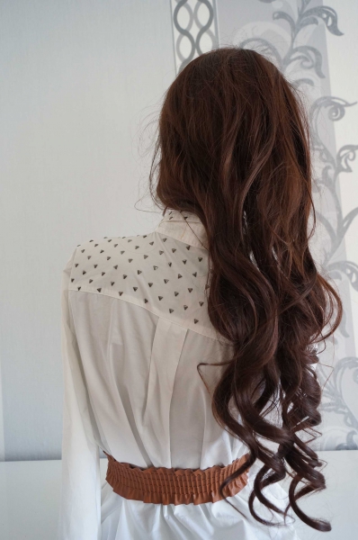 Bluse Lang weiß Nieten ausgez. 40 auch 42 XL L 