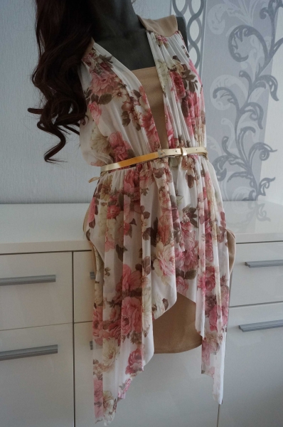 Romantisches Blumiges Kleid M L Neu
