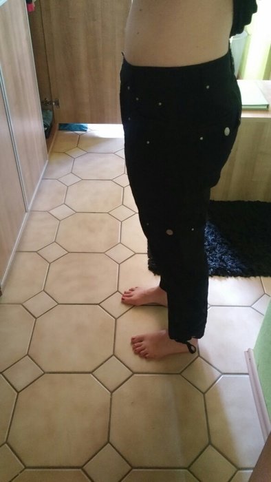 Schwarze Stoffhose