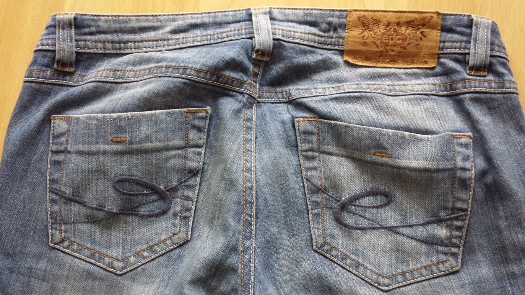 ESPRIT Jeans stone washed Blue Denim Jeans, Gr. 30/32