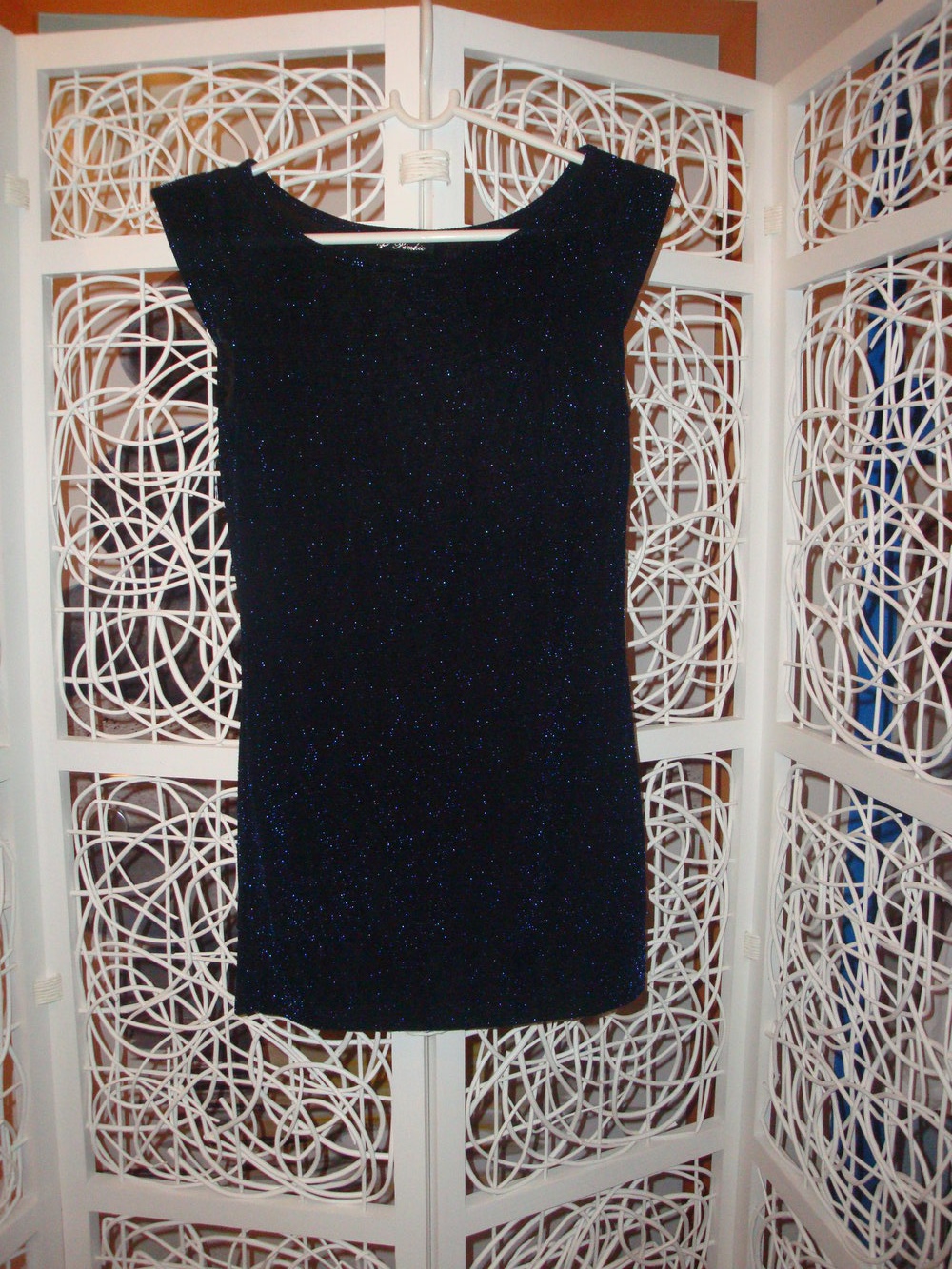 blau-glitzerndes Partykleid