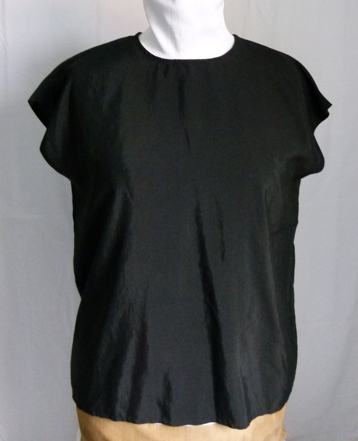 Sommer Bluse Shirt, schwarz, angeschnittene Ärmel, Boho Goa Festival Gothic Mori