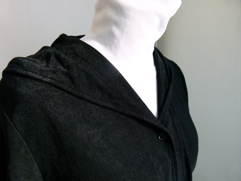 Kapuzen Longbluse Jacke Bluse, schwarz, Gothic Emo Mori Goa Festival Metal