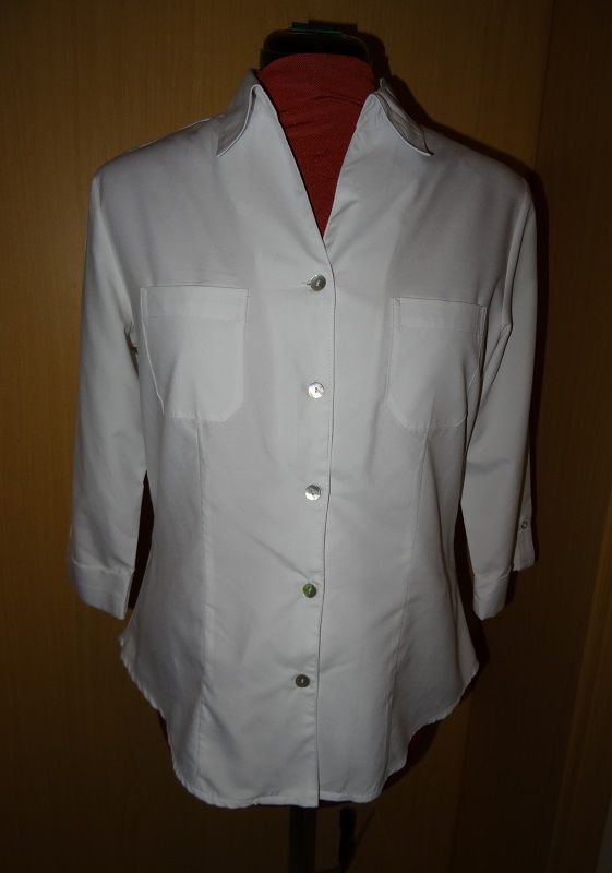 Bluse weiß 3/4 Ärmel von Vunic Gr. S