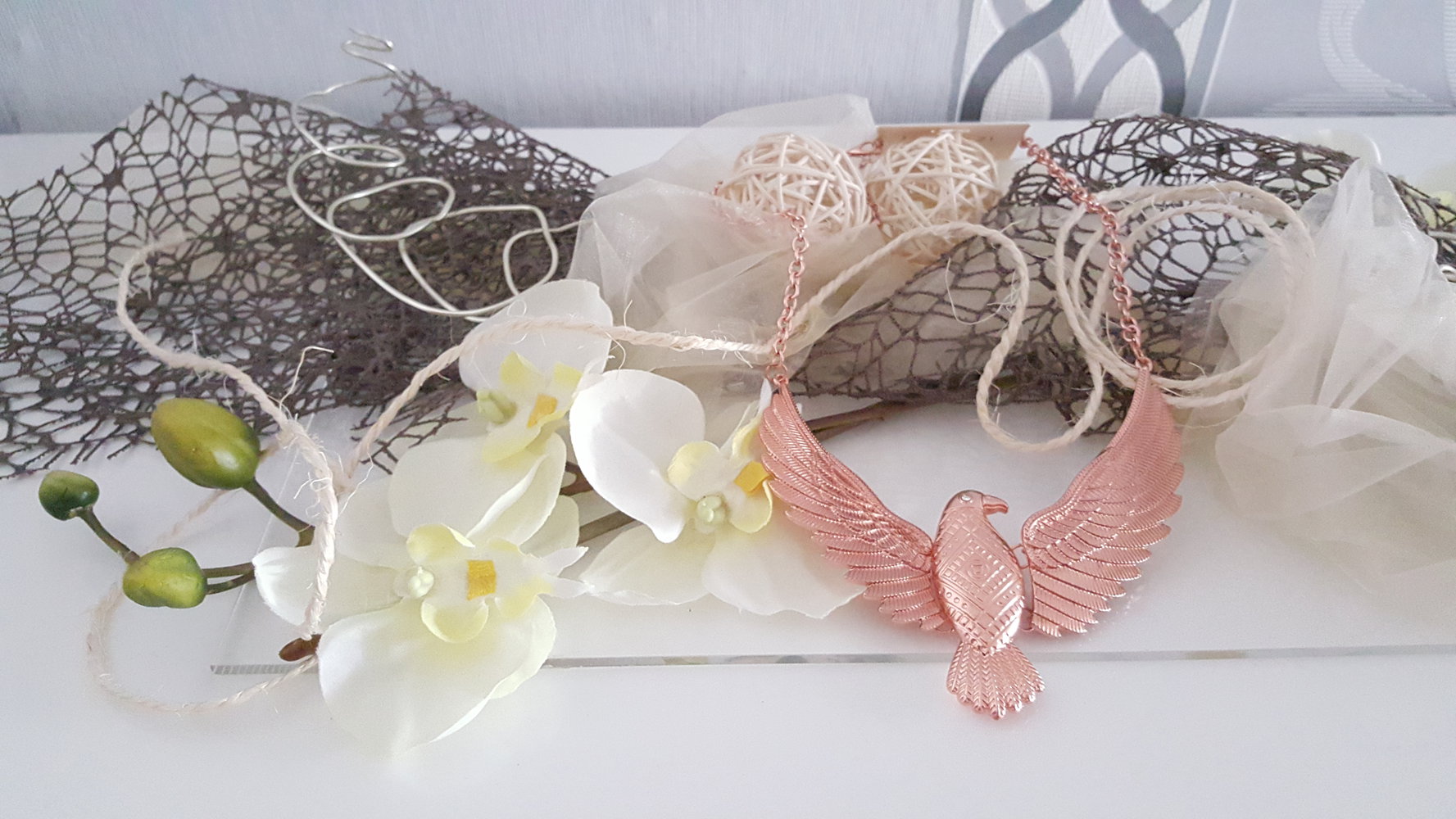 Tolle Hipster Adler Vogel Kette Statement Statementkette 