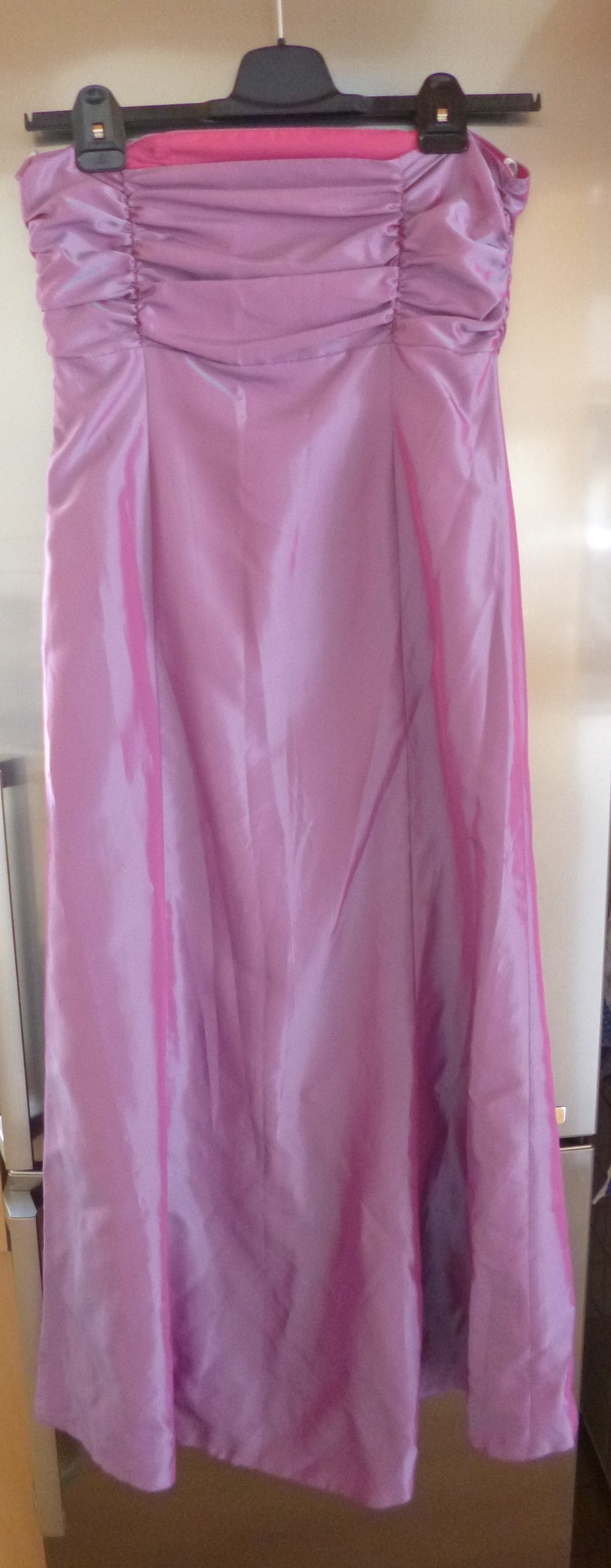 Pinkes schimmerndes langes Abendkleid, Ballkleid Größe 38