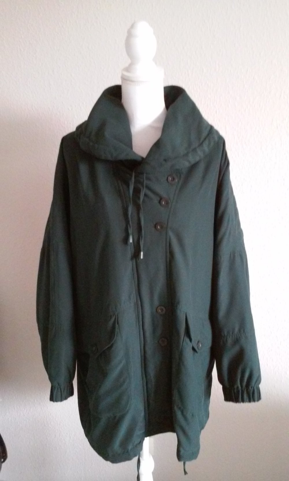 Parker Jacke Mantel Anorack wattiert warm dunkelgrün