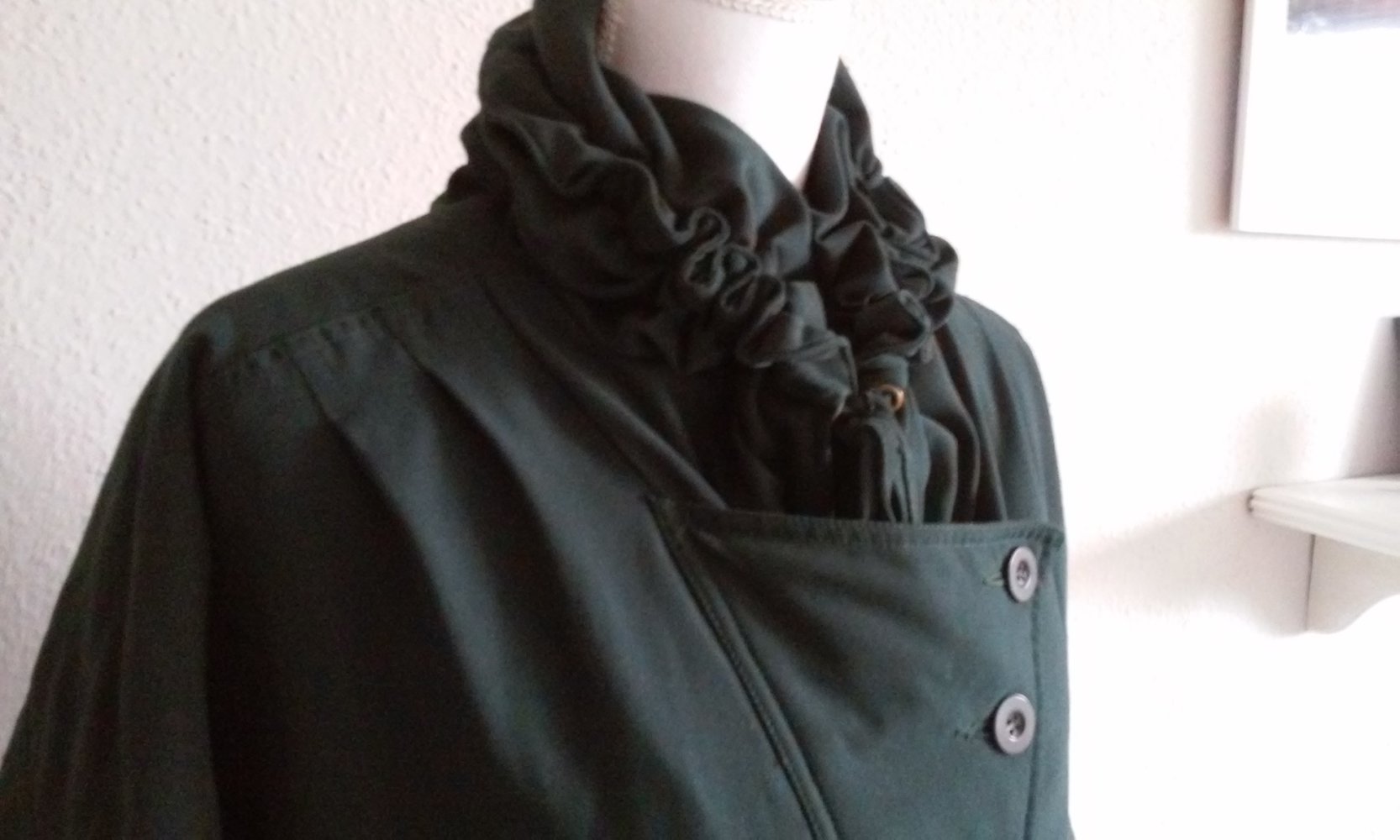 Parker Jacke Mantel Anorack wattiert warm dunkelgrün