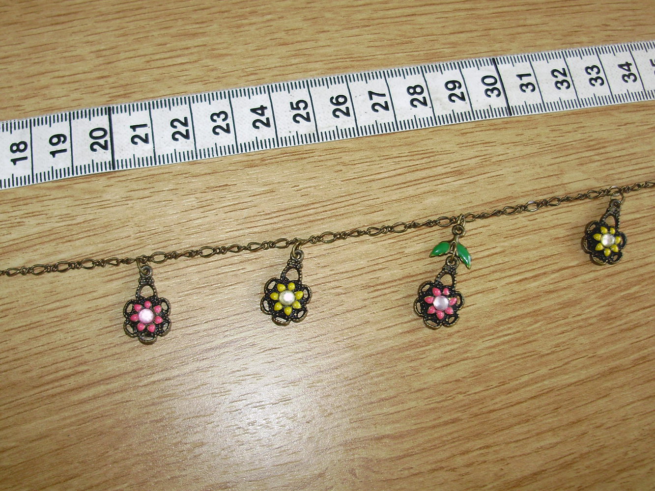 Kette romantisch bronze Blumen Retro Vintage