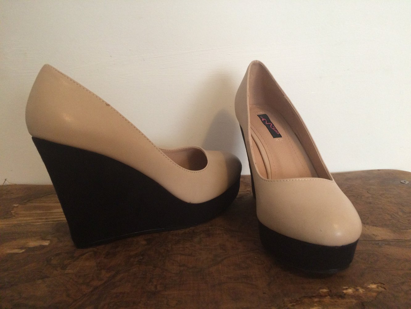 Wedges beige schwarz chic elegant