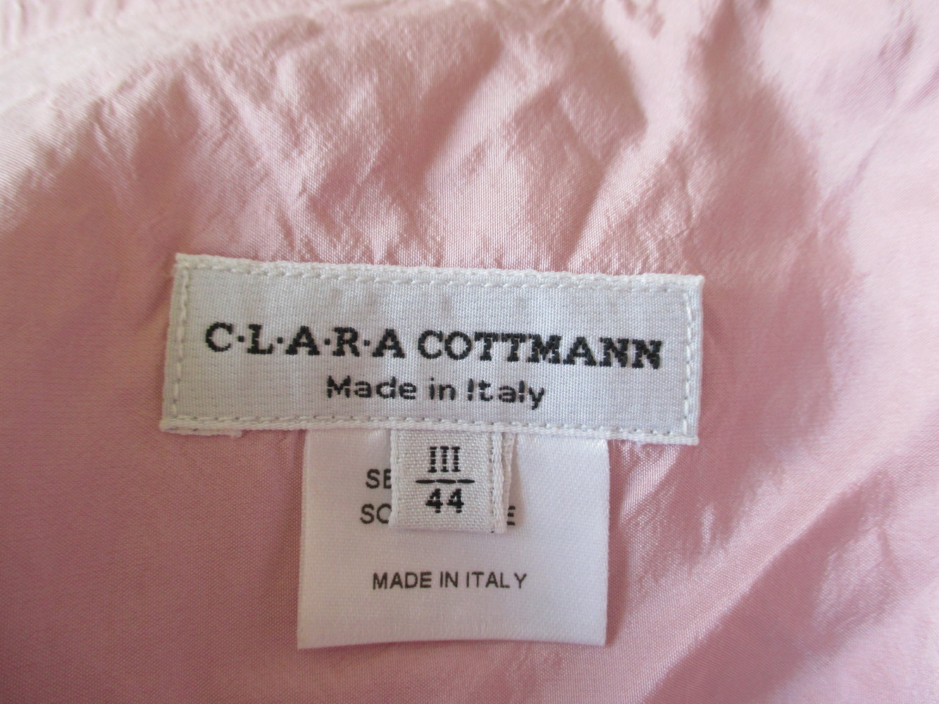 Seidenbluse, kurzes Seidenjäkchen in Rosa, 100 % Seide, Clara Cottmann, made in Italy, Gr. 38 