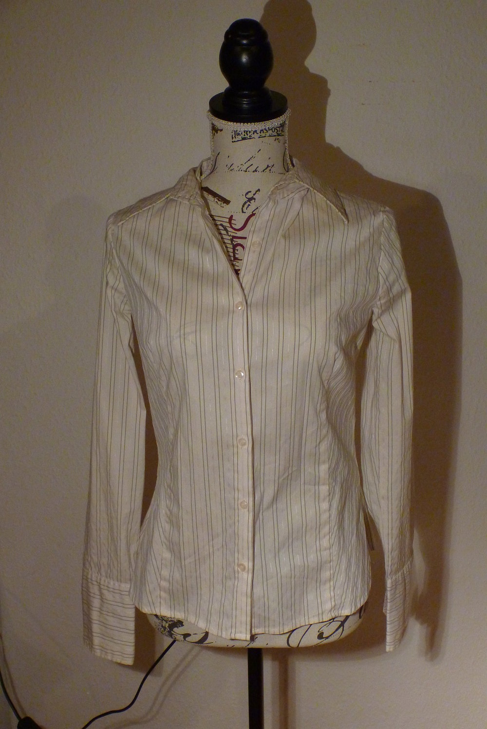 creme weiße gestreifte H&M Bluse Gr. 36/38