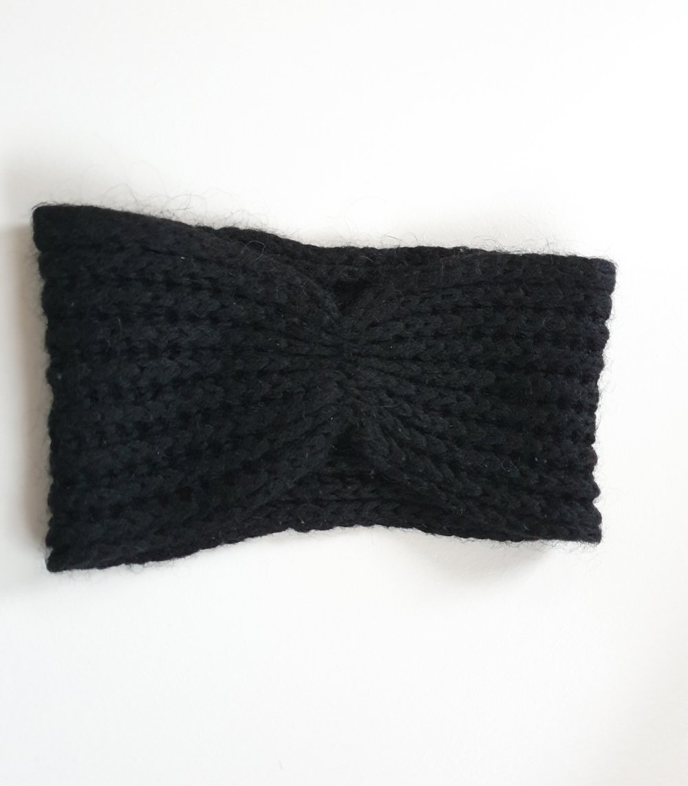 Schwarzes Stirnband