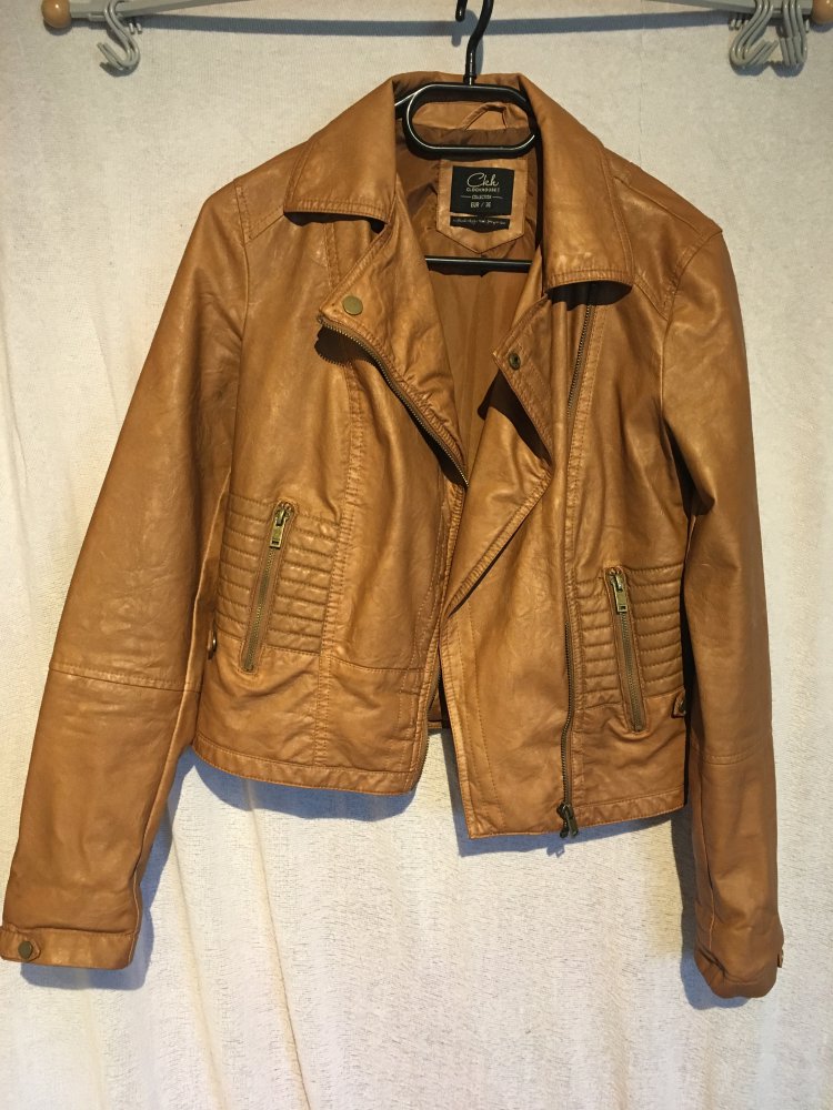 Braune Lederjacke