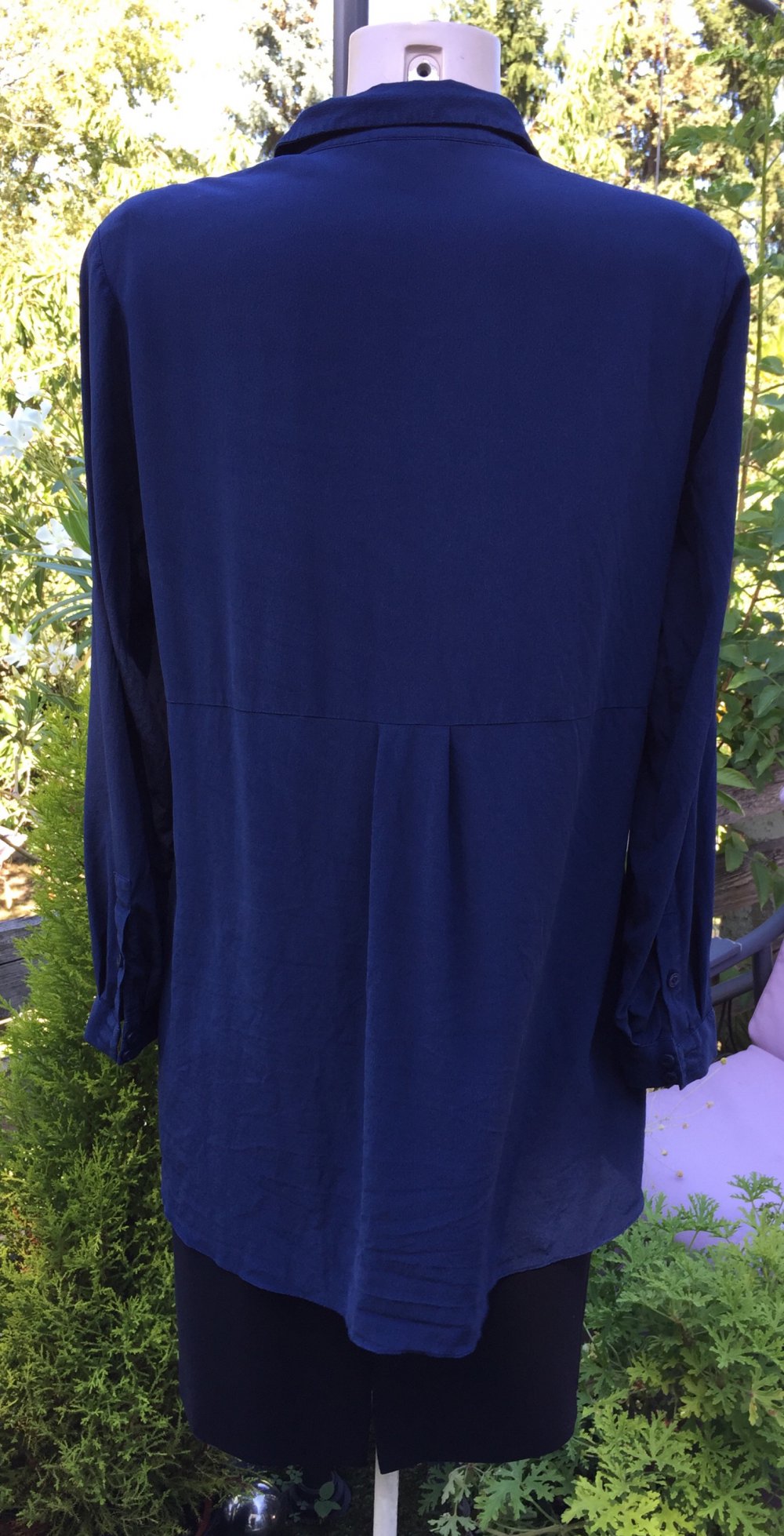 MADELEINE Bluse SEIDENBLUSE marine Gr. 44