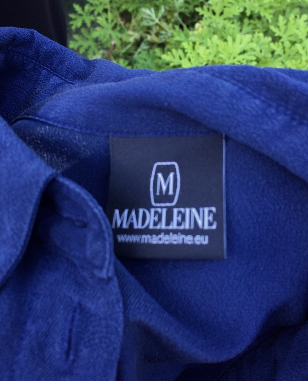 MADELEINE Bluse SEIDENBLUSE marine Gr. 44