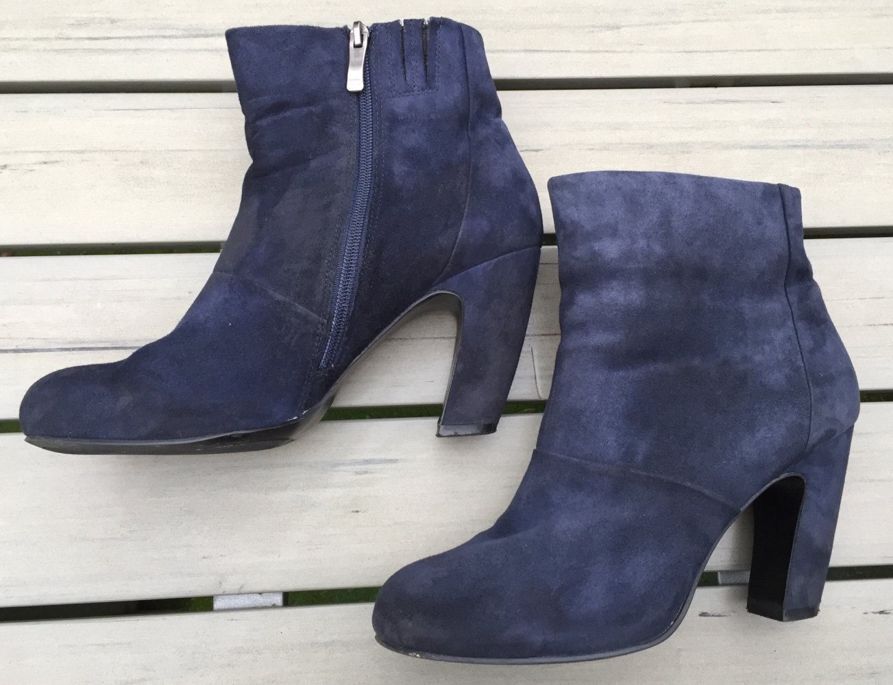 5th AVENUE Rauhleder STIEFELETTE nachtblau Gr. 40