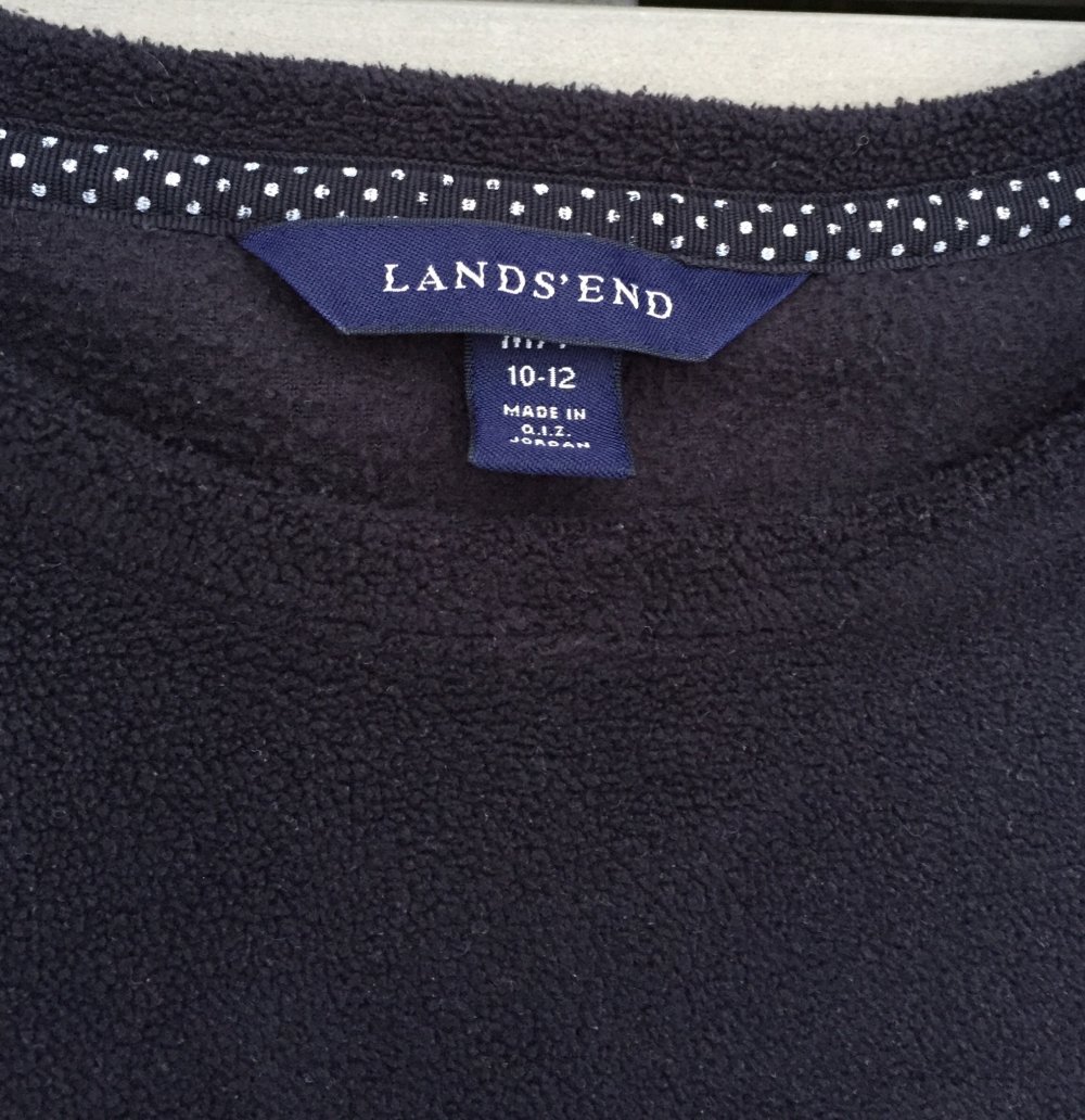 LANDS END Fleece PULLOVER Kuschel Pulli Gr. M