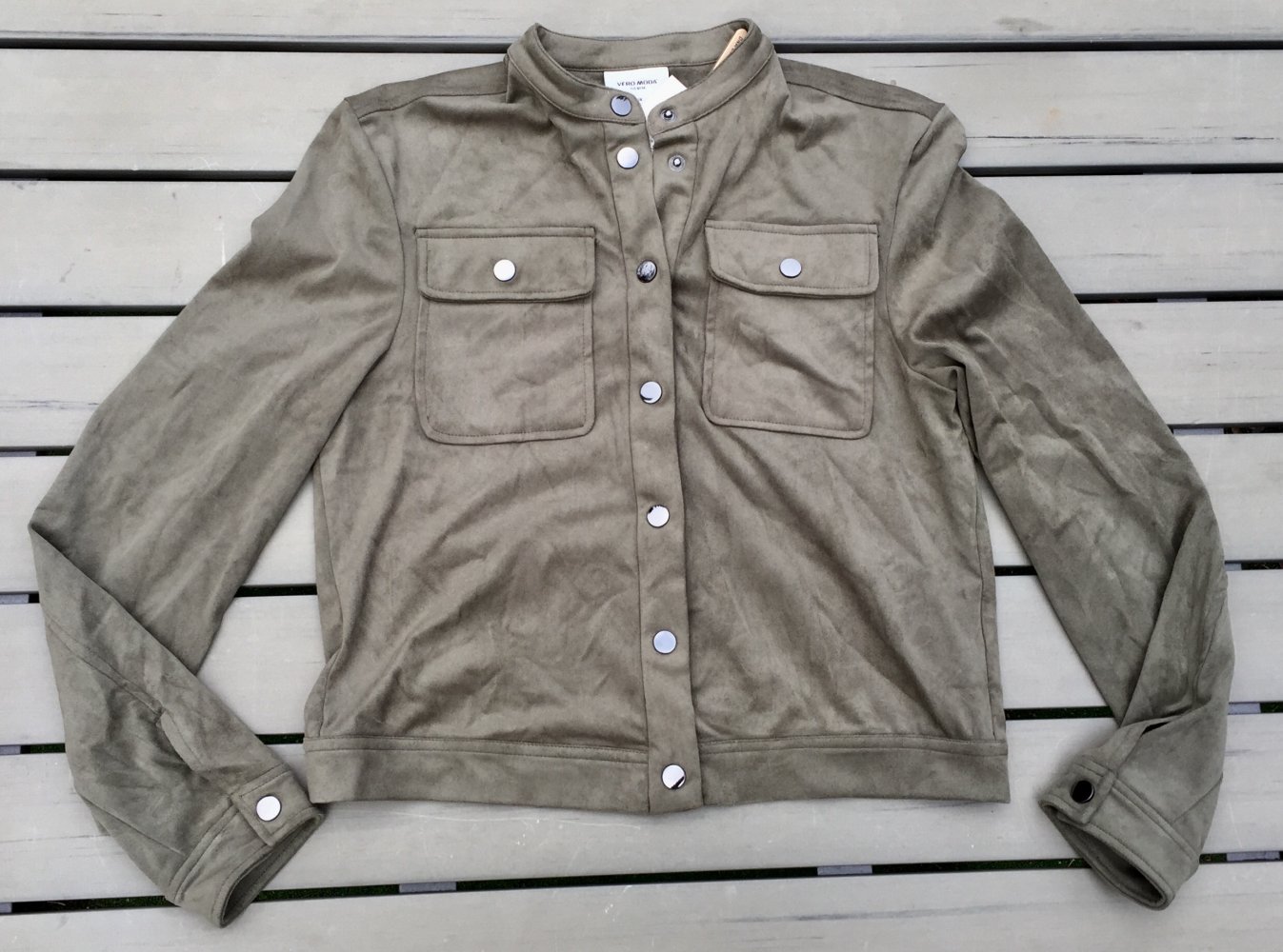 VERO MODA Velour JACKE Fia Ivy Green