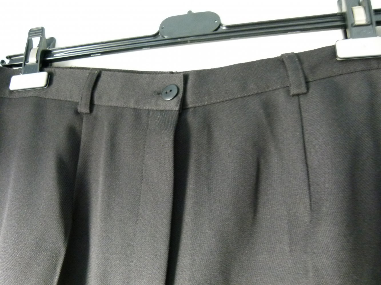  Highwaist Chino Bundfalten Hose, schwarz, Gothic Klassisch Festlich Edel Büro