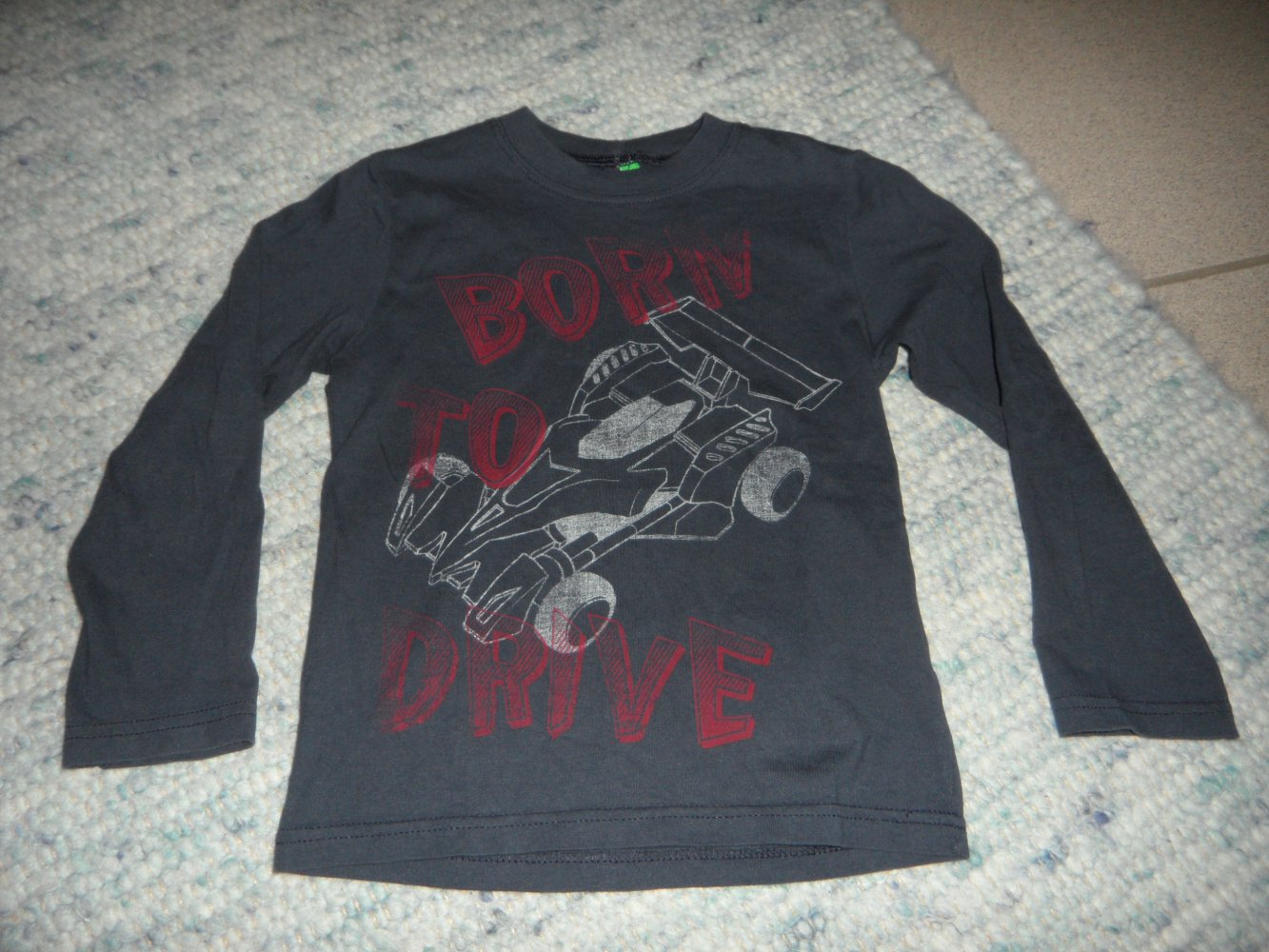 Benetton Langarmshirt XS 110 Rennauto Rennwagen