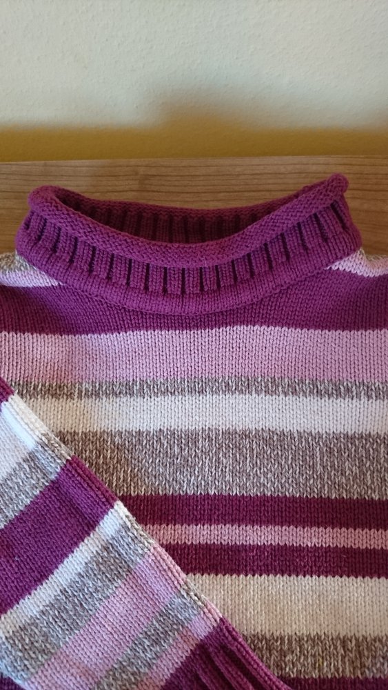 toller warmer Strickpullover in Gr. 98 von Inscene lila/rosa/wollweiß/hellbraun melliert