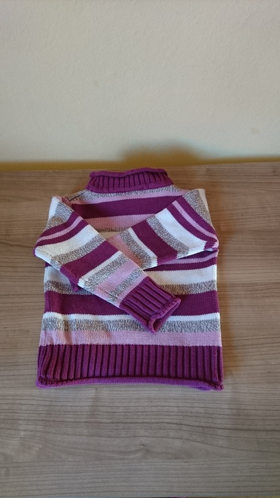 toller warmer Strickpullover in Gr. 98 von Inscene lila/rosa/wollweiß/hellbraun melliert