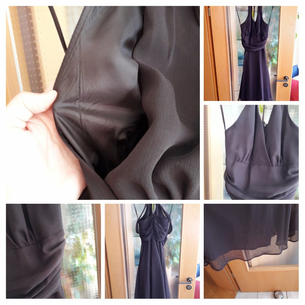 wunderschönes Abendkleid in Gr.36 von Yessica by C&A in dunkelbraun mit Neckholderoberteil