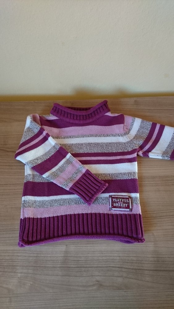 toller warmer Strickpullover in Gr. 98 von Inscene lila/rosa/wollweiß/hellbraun melliert