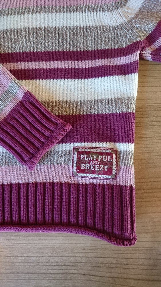 toller warmer Strickpullover in Gr. 98 von Inscene lila/rosa/wollweiß/hellbraun melliert