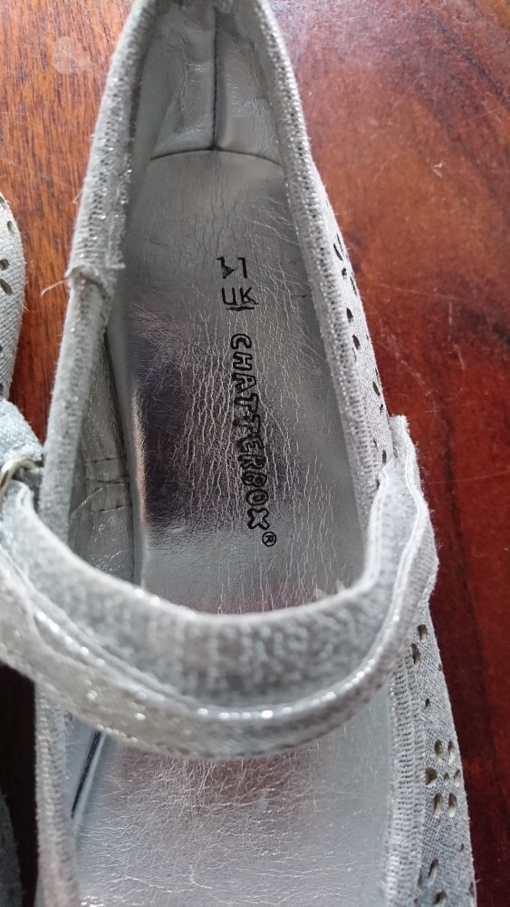silberne Ballerina Schuhe / Halbschuhe, Chatterbox, Neu, Gr. 29