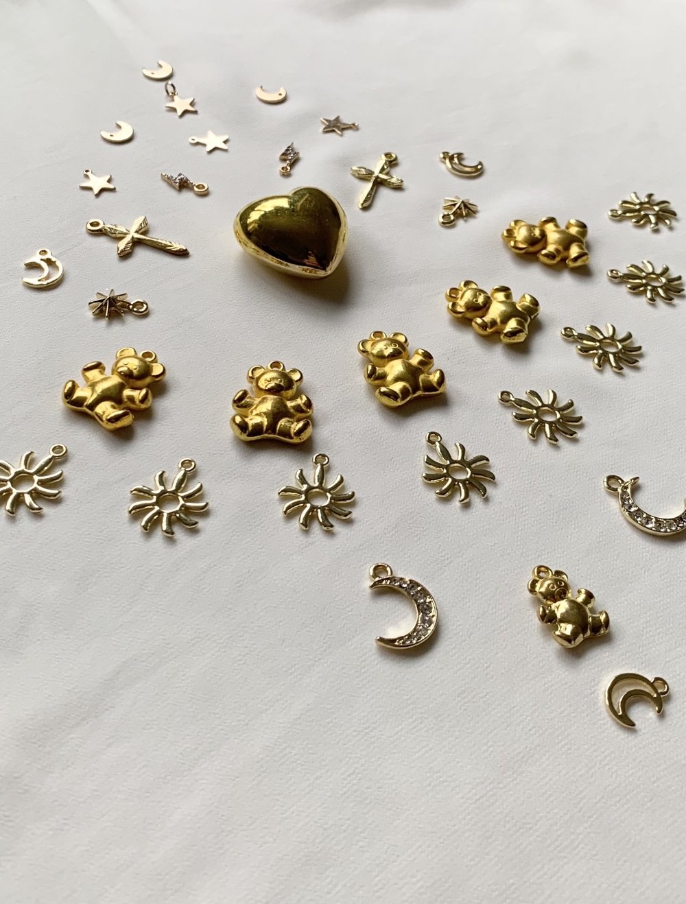 goldene y2k vintage retro Schmuck Bastel Anhänger