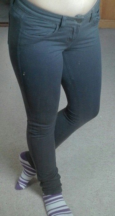 Graue Jeggings