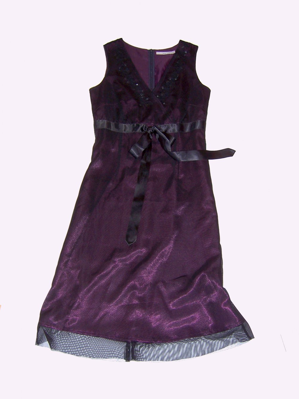 elegantes more&more Abendkleid lila/aubergine/schwarz Gr 36 festlich elegant Hochzeit Abschlussball Ball Abikleid Abifeier Absolventenfeier Abi Abschluss Cocktailkleid Spitze and