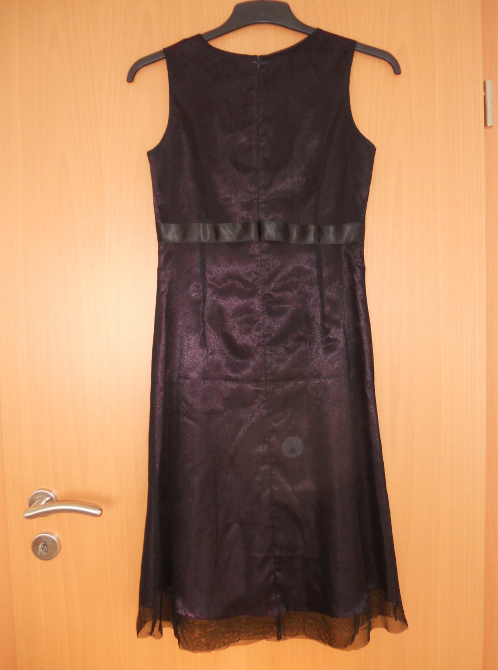 elegantes more&more Abendkleid lila/aubergine/schwarz Gr 36 festlich elegant Hochzeit Abschlussball Ball Abikleid Abifeier Absolventenfeier Abi Abschluss Cocktailkleid Spitze and
