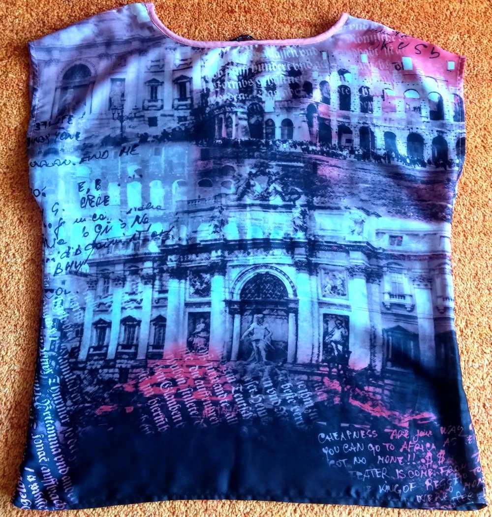Damen Shirt Sommer Print Bluse Gr.M Rosa/Bunt von Yest NW