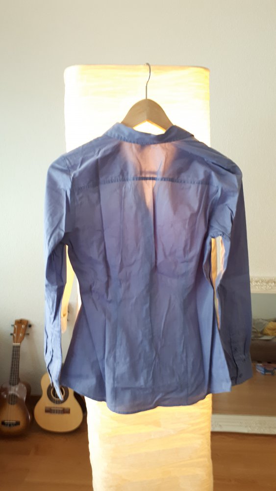 Basic Skyblue Bluse, Gr. S/36