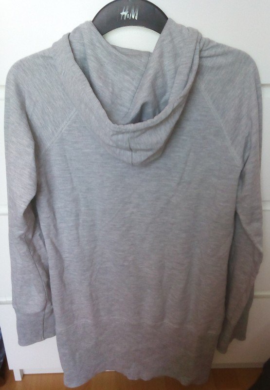 Sweatkleid Longhoddie lang Pullover Kleid Kapuze langärmlig casual 36/S lässig Print