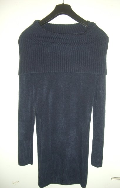 NEU ROLLKRAGEN KLEID PULLI STRICK WEITER KRAGEN KUSCHELIG LANGÄRMLIG 36/S UNGETRAGEN