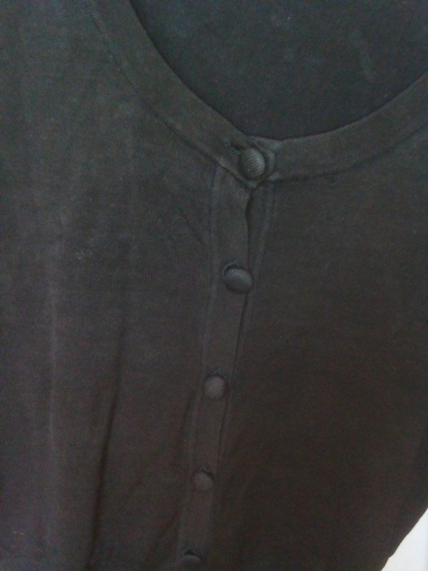 CARDIGAN STRICKJACKE ÜBERZOGENE KNÖPFE JÄCKCHEN TALLIERT H&M S/36 CASUAL