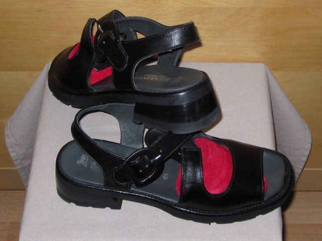 neue Damen Sandalen * Remonte * Gr. 6,5 / 40 * schwarz * Leder