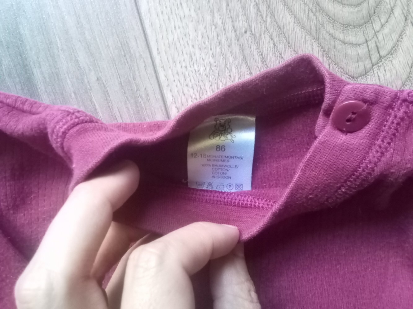 La-shirt 86 uni basic Burgunderrot 100% Baumwolle