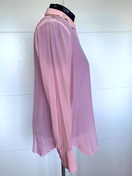 Seidenbluse Banan Republich 100% Silk 46 48 XL neuwertig