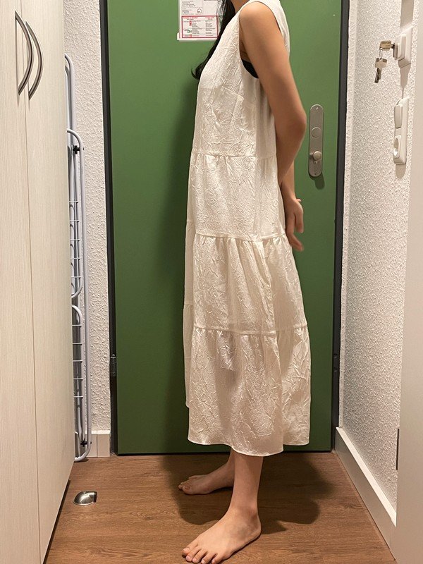 NEU Weiß ärmelloses Kleid