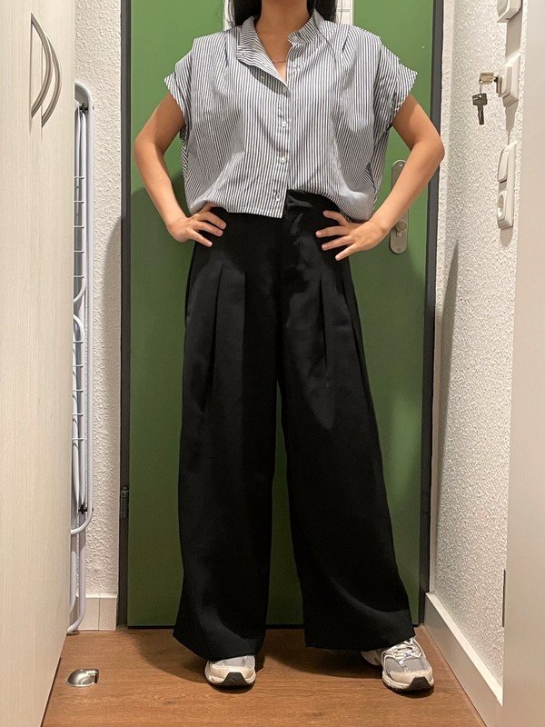 Blau Gestreifte Ärmellose Bluse